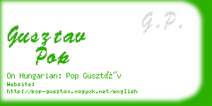 gusztav pop business card